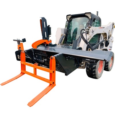Farms skid steer automatic firewood processor 14 ton, wood processor 14T, automatic skidsteer fire CE approved